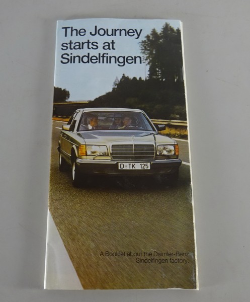 Prospekt / Broschüre Mercedes-Benz „The Journey starts at Sindelfingen“ von 1984