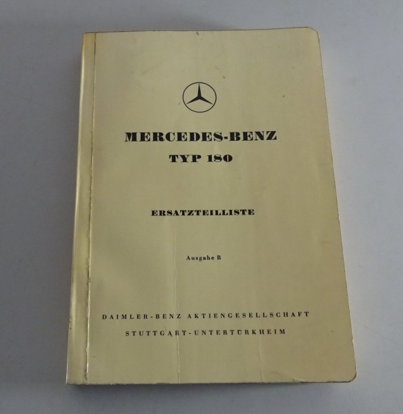 Teilekatalog Mercedes Benz 180 Ponton W120 Stand 06/1955