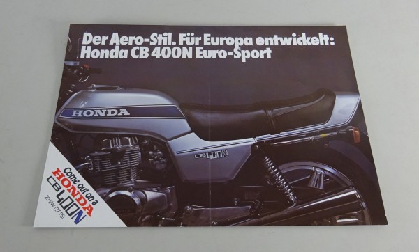 Prospekt / Broschüre Honda CB 400N Euro-Sport