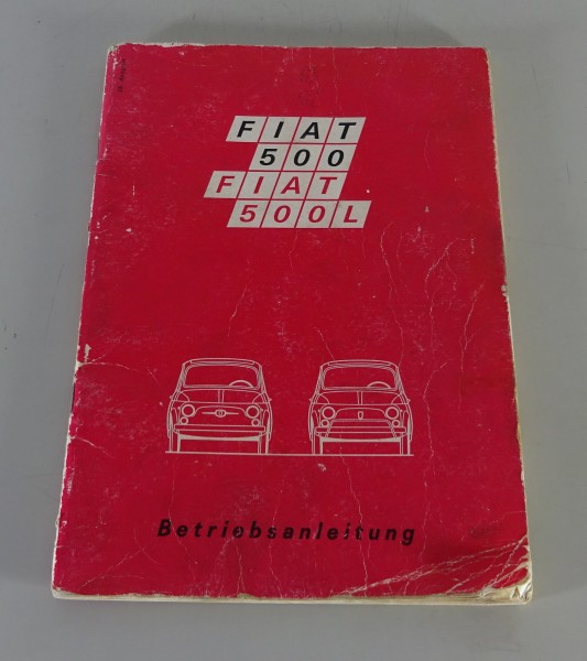 Betriebsanleitung / Handbuch Fiat 500 + 500 L Stand 12/1971