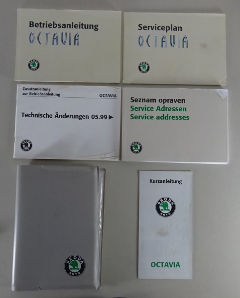 Bordmappe + Betriebsanleitung Skoda Octavia I von 1998