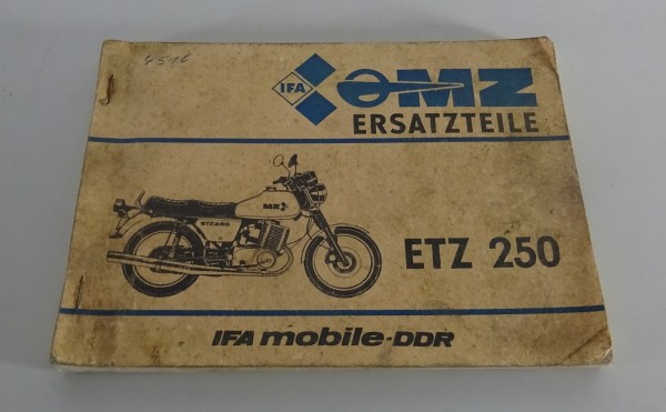 Teilekatalog / Ersatzteilliste / Spare Parts MZ ETZ 250 Stand 1983, 2. Auflage