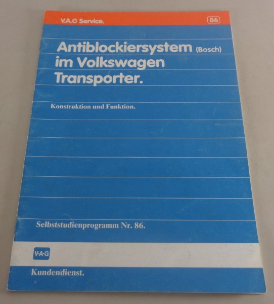 Selbststudienprogramm / Service Training SSP 86 VW Transporter T3 Bosch ABS