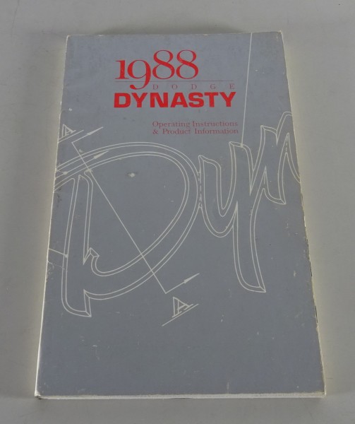 Owner´s Manual / Handbook Dodge Dynasty Stand 1988