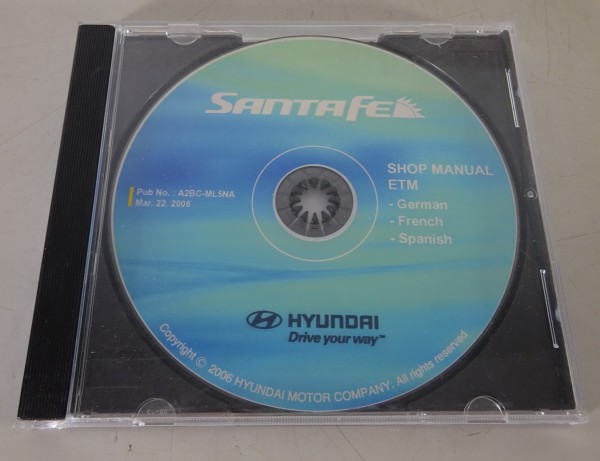 Werkstatthandbuch auf CD Hyundai Santa Fe 2. Generation Typ CM von 03/2006