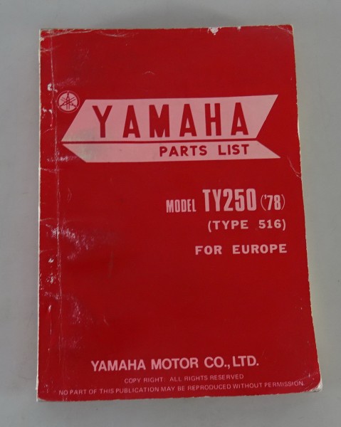 Teilekatalog Spare Parts List Yamaha RD 200 DX / RD200DX \'76 Stand 02/1976