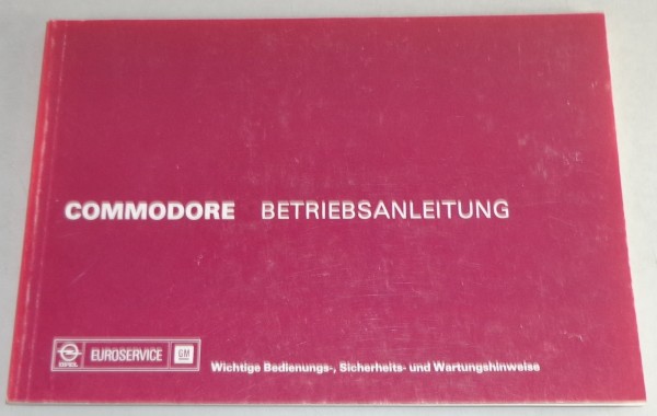 Betriebsanleitung Opel Commodore B Stand 12/1976