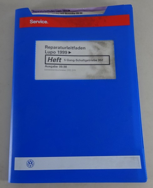 Werkstatthandbuchn VW Lupo 5 Gang Schalt Getriebe 002 Stand 09/1998