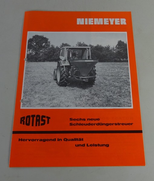 Prospekt / Broschüre Niemeyer Rotast Schleuderdüngerstreuer 303 - 808-E v. 1975