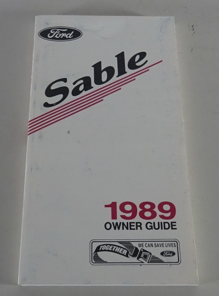 Owner´s Manual / Handbook Ford Sable Stand 1989