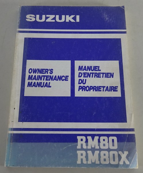 Owner´s Manual / Manuel d´utilisation Suzuki RM 80 / RM 80X Stand 06/1989