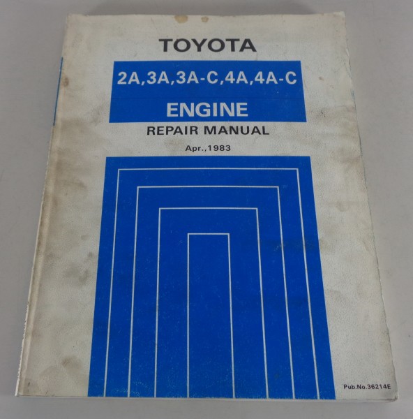 Repair Manual Toyota Engine 2A / 3A / 3A-C / 4A / 4A-C for Tercel + Corolla 1983