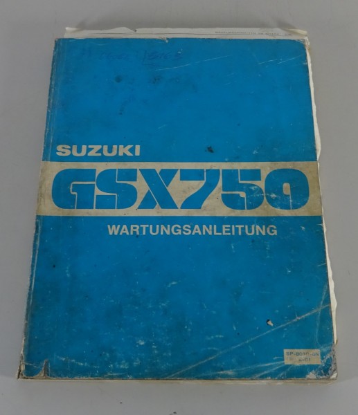 Werkstatthandbuch / Wartungsanleitung Suzuki GSX 750 Stand 03/1979