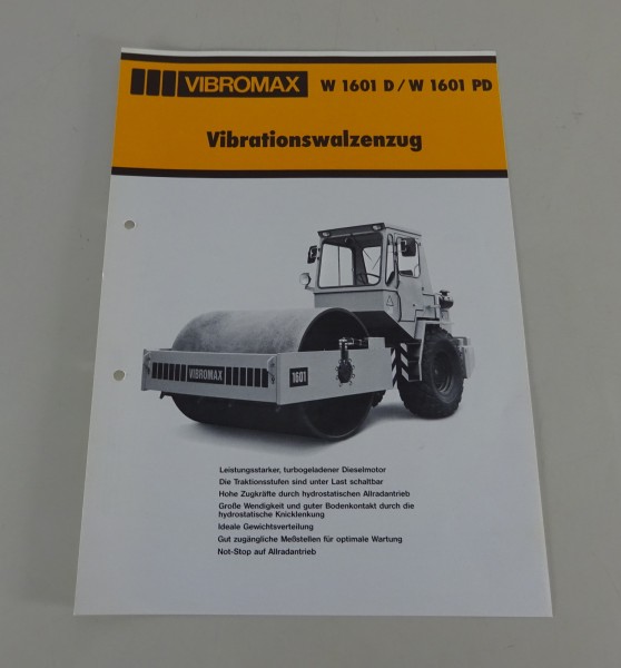 Prospektblatt / Broschüre Vibromax Walzenzug W 1601 D / PD