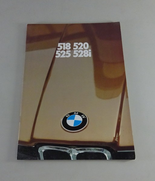 Prospekt / Broschüre BMW 5er E12 518 / 520 / 525 / 528i Stand 01/1981