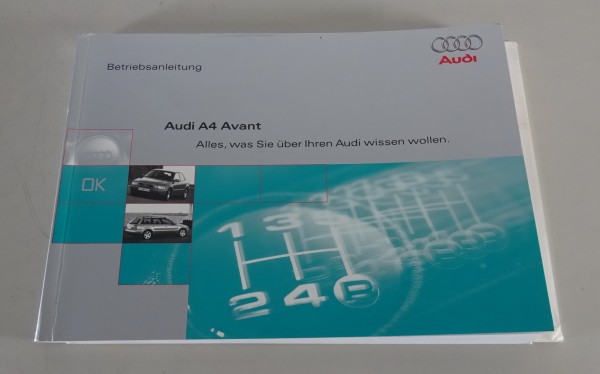 Betriebsanleitung / Handbuch Audi A4 B5 Avant Stand 12/1995