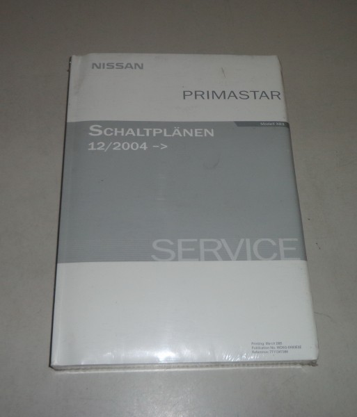 Werkstatthandbuch Elektrik / Elektrische Schaltpläne Nissan X83 Primastar