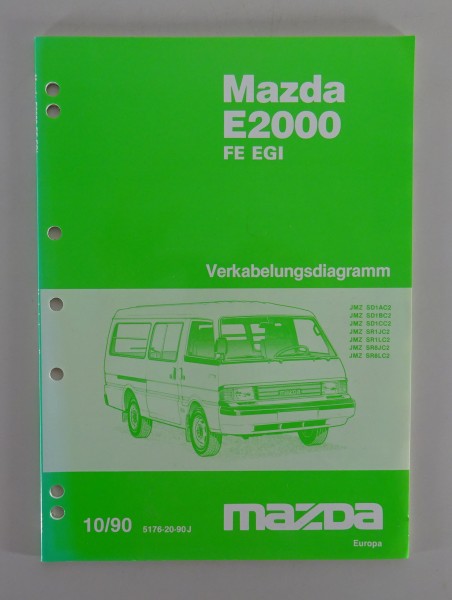 Werkstatthandbuch Mazda E2000 FE EGI Elektrik 10/1990