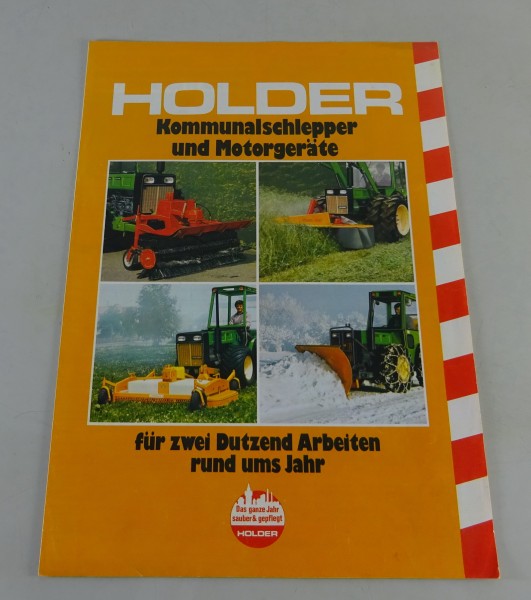 Prospekt Holder Kommunalschlepper & Cultitrac A 40, A 50, A 60 Stand 1980