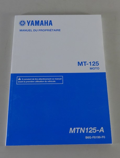 Manuel du Propriétaire Yamaha MT-125 from 09/2019