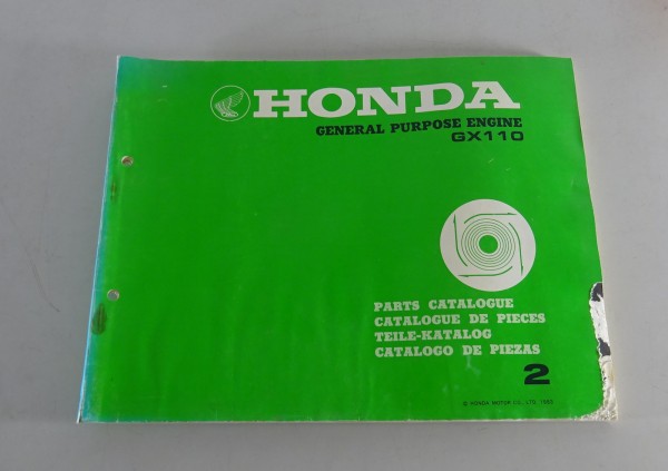 Teilekatalog Honda General Purpose Engine GX 110 Generator Stand 1983