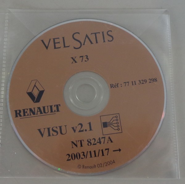 Elektrische Schaltpläne auf CD Renault Vel Satis X73 Modelljahr ab 11/2003