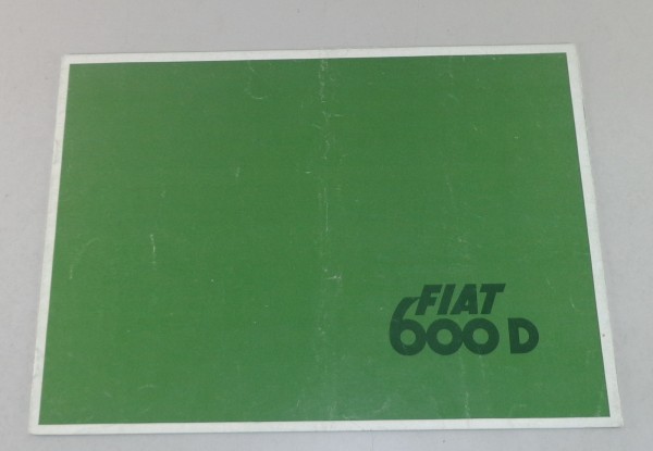 Prospekt / Brochure Fiat 600 D