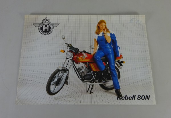 Prospektblatt / Broschüre Horex Rebell 80N Stand ca. 1982