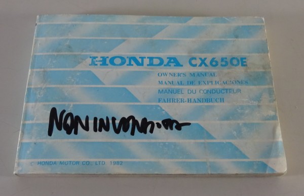 Betriebsanleitung / Handbuch / Owner´s manual Honda CX 650 E Stand 1982