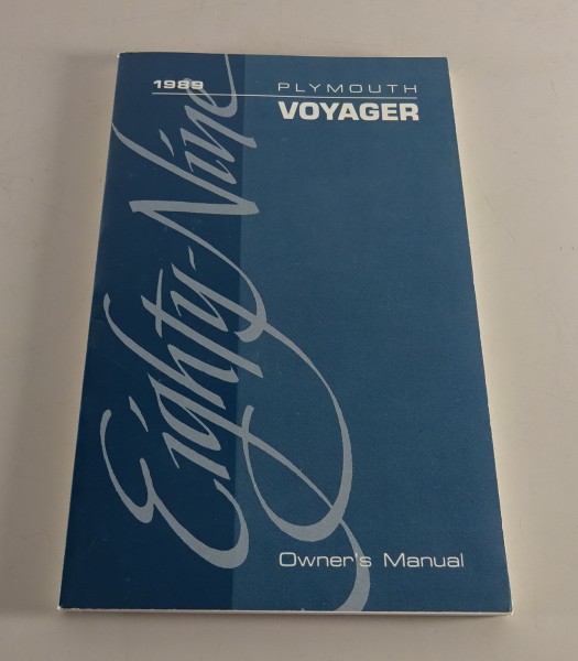 Owner´s Manual / Handbook Plymouth Voyager Stand 1989