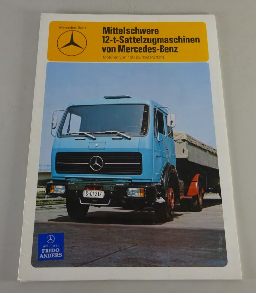 Prospekt Technische Daten Mercedes-Benz LKW LP 12-t Sattelzug 1213 S - 1219 S