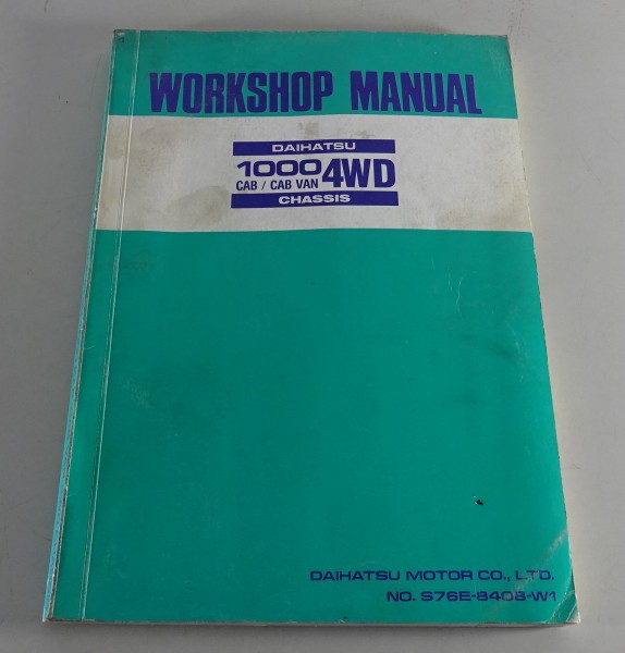 Workshop Manual für Fahrgestell/Chassis Daihatsu 1000 CAB/VAN 4WD Stand 08/1984