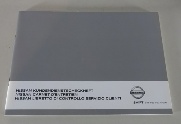 Scheckheft / Serviceheft blanko Nissan Patrol 370 Z Navara Baujahr 2009 - 2013