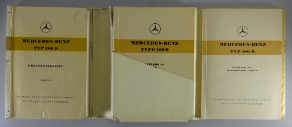 Teilekatalog + Bildkatalog Mercedes-Benz 180 D Ponton Typ W120 Stand 06/1955