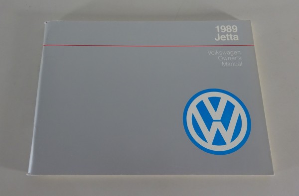 Owner´s Manual / Handbook VW Jetta 2 / II USA / Canada 1989 Model from 06/1988