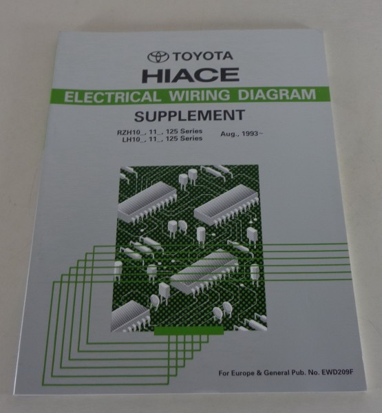 Electrical wiring Diagram Elektrik Schaltplan Toyota Hiace ab 08/1993