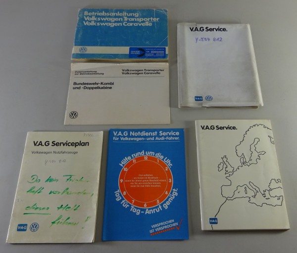 Bordmappe mit Betriebsanleitung VW Bus T3 Kombi + Doka Bundeswehr Stand 1984