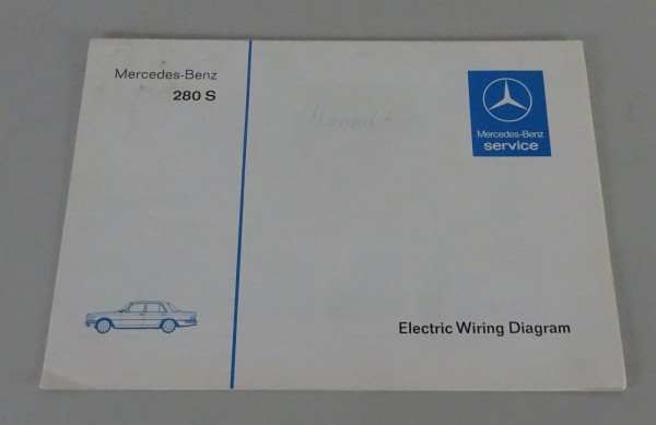 Workshop Manual / Electric wiring diagram Mercedes W116 280 S from 03/1979