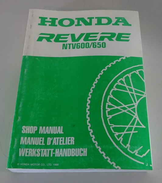 Werkstatthandbuch / Workshop Manual Honda Revere NTV 600 / 650 Stand 1988