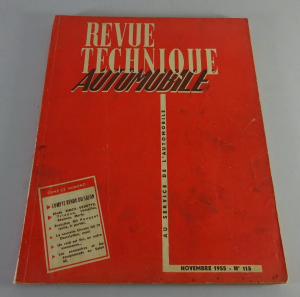 Reparaturanleitung Revue Technique Simca, Peugeot, Citroen Stand 11/1955