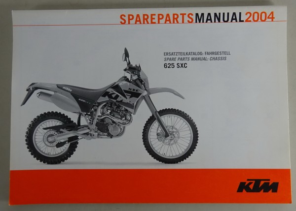 Teilekatalog Fahrgestell KTM 625 SXC Modelljahr 2004