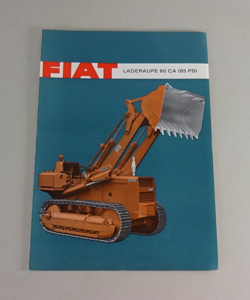 Faltprospekt / Broschüre Fiat Laderaupe 80 CA Stand 1964