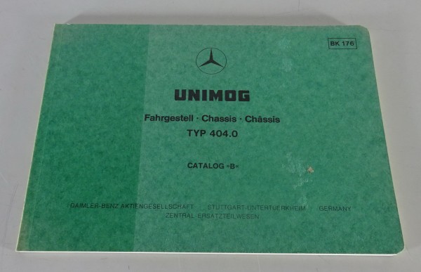 Bildkatalog / Teilekatalog Mercedes Benz Unimog 404.0 Stand 1979, Ausgabe B