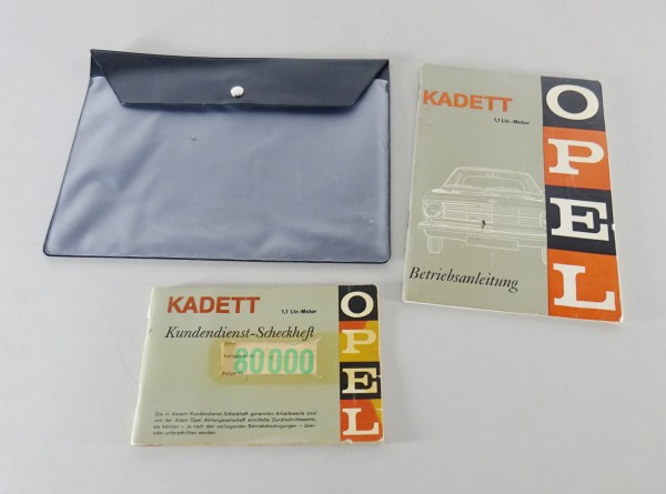 Bordmappe + Betriebsanleitung Opel Kadett B 1,1 Liter Stand 04/1966