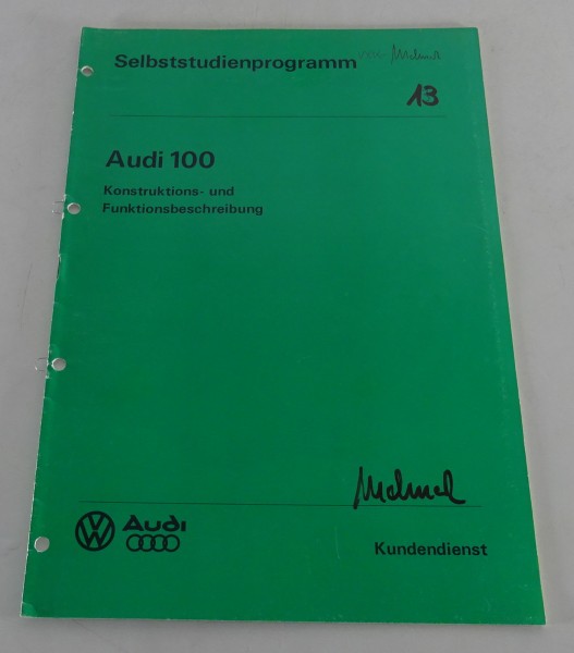 SSP 13 Selbststudienprogramm Audi 100 Typ 43 Konstruktion + Funktion ab 1976