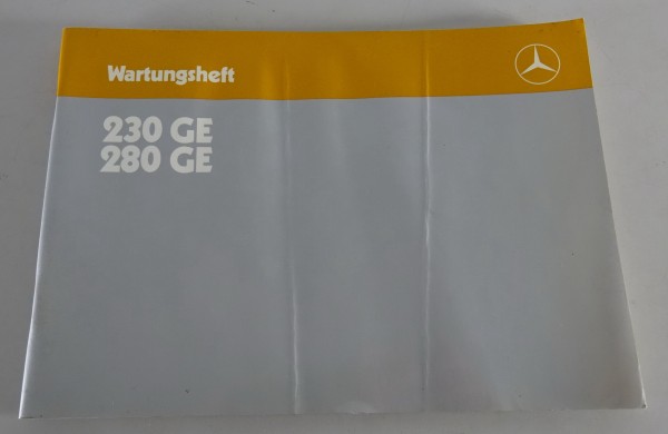 Scheckheft Mercedes-Benz G-Modell W460 230 GE / 280 GE BLANKO NOS Stand 07/1986