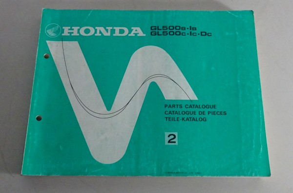 Teilekatalog / Parts Catalog Honda GL 500 Silver Wing Stand 1981