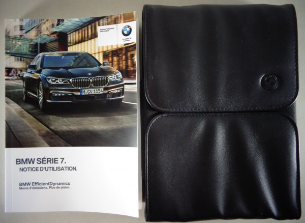 Notice d'utilisation + portefeuille bord BMW Série 7 G11 imprimé 10/2015