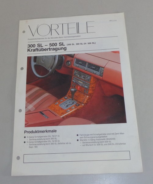 Produktinfo / Vorteile Mercedes SL R129 300 SL - 500 SL Kraftübertragung 02/1989