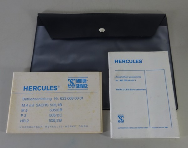 Bordmappe + Betriebsanleitung / Handbuch Hercules Sachs Mofa M4 / M5 / P3 / HR 2